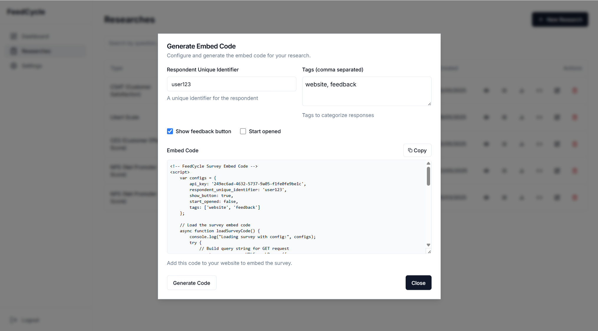 Easy Integration with Embed Code